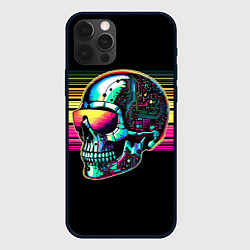 Чехол для iPhone 12 Pro Cyber skull - ai art fantasy, цвет: 3D-черный