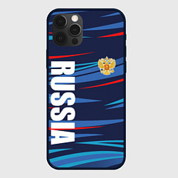 Чехол iPhone 12 Pro Россия - blue stripes