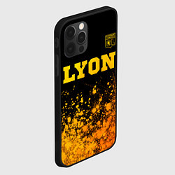 Чехол для iPhone 12 Pro Lyon - gold gradient посередине, цвет: 3D-черный — фото 2