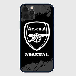 Чехол iPhone 12 Pro Arsenal sport на темном фоне