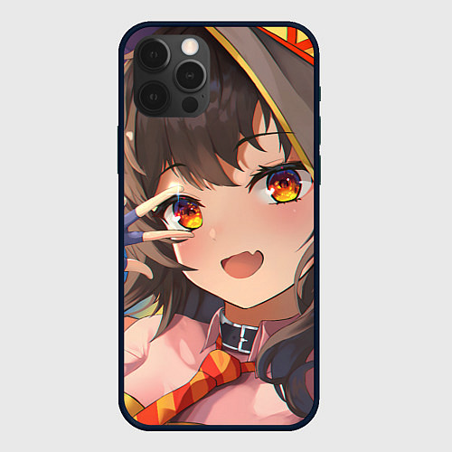 Чехол iPhone 12 Pro Konosuba Мэгумин cute / 3D-Черный – фото 1