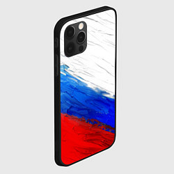 Чехол для iPhone 12 Pro Триколор красками, цвет: 3D-черный — фото 2