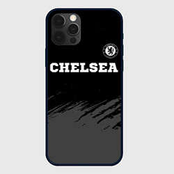 Чехол iPhone 12 Pro Chelsea sport на темном фоне посередине