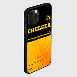 Чехол для iPhone 12 Pro Chelsea - gold gradient посередине, цвет: 3D-черный — фото 2