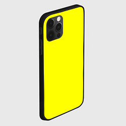 Чехол для iPhone 12 Pro Яркий желтый, цвет: 3D-черный — фото 2