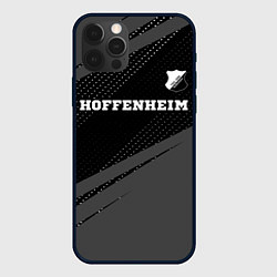 Чехол iPhone 12 Pro Hoffenheim sport на темном фоне посередине