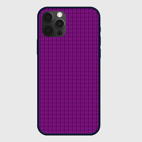 Чехол iPhone 12 Pro Ярко-фиолетовый однотонный с рисуноком / 3D-Черный – фото 1