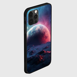 Чехол для iPhone 12 Pro Фантастика космос и планета, цвет: 3D-черный — фото 2