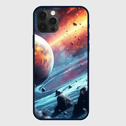 Чехол iPhone 12 Pro Объемный космос и планеты