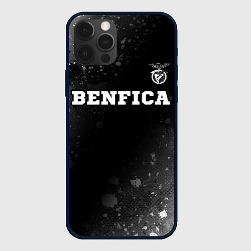 Чехол iPhone 12 Pro Benfica sport на темном фоне посередине / 3D-Черный – фото 1