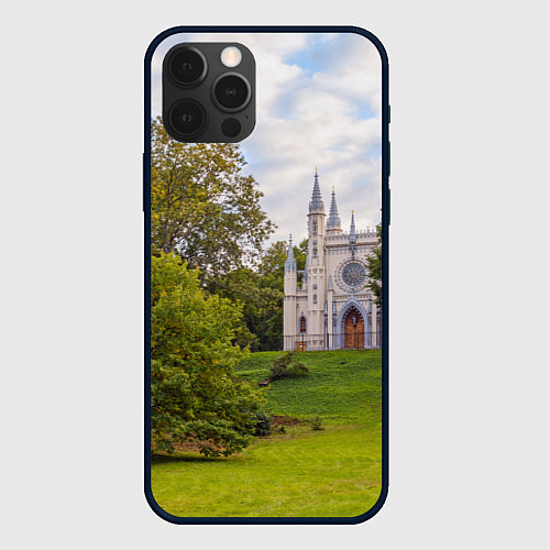 Чехол iPhone 12 Pro Парк Александрия в Петергофе / 3D-Черный – фото 1