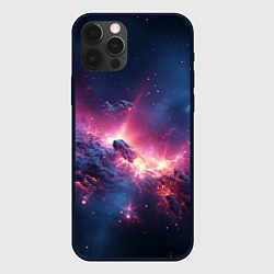 Чехол для iPhone 12 Pro Взрыв в космосе, цвет: 3D-черный