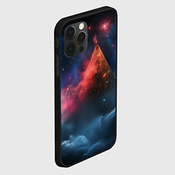 Чехол для iPhone 12 Pro Космическая абстракция пирамида, цвет: 3D-черный — фото 2