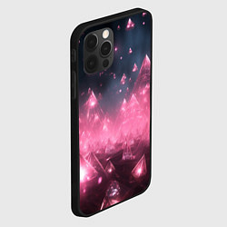Чехол для iPhone 12 Pro Розовый абстрактный космос, цвет: 3D-черный — фото 2
