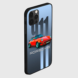 Чехол для iPhone 12 Pro Винтажный автомобиль Porsche 911 Carrera, цвет: 3D-черный — фото 2