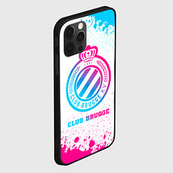 Чехол для iPhone 12 Pro Club Brugge neon gradient style, цвет: 3D-черный — фото 2