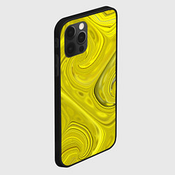 Чехол для iPhone 12 Pro Желтая абстракция, цвет: 3D-черный — фото 2