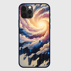 Чехол для iPhone 12 Pro Космическая галактика - нейросеть фантазия, цвет: 3D-черный