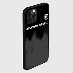 Чехол для iPhone 12 Pro Atletico Madrid sport на темном фоне посередине, цвет: 3D-черный — фото 2