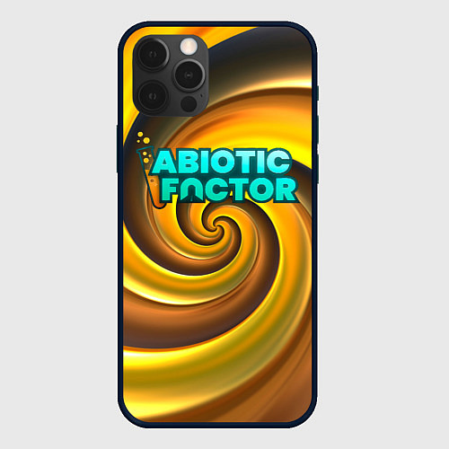 Чехол iPhone 12 Pro Abiotic Factor желтый фон / 3D-Черный – фото 1