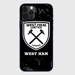 Чехол iPhone 12 Pro West Ham sport на темном фоне