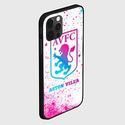 Чехол для iPhone 12 Pro Aston Villa neon gradient style, цвет: 3D-черный — фото 2