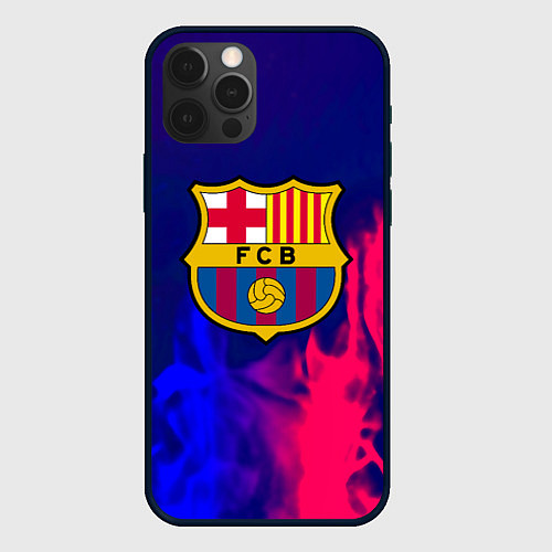 Чехол iPhone 12 Pro Barcelona fc club gradient / 3D-Черный – фото 1