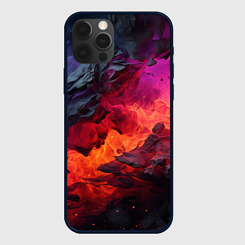 Чехол iPhone 12 Pro Яркий абстрактный путь / 3D-Черный – фото 1