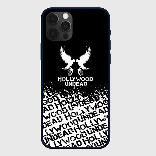 Чехол iPhone 12 Pro Hollywood Undead rock / 3D-Черный – фото 1