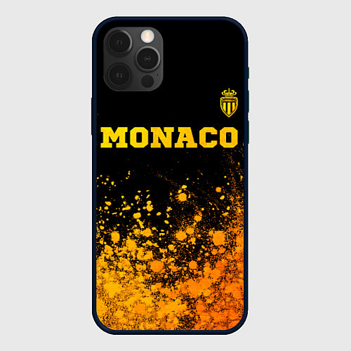 Чехол iPhone 12 Pro Monaco - gold gradient посередине / 3D-Черный – фото 1