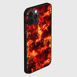 Чехол для iPhone 12 Pro Огненный элементаль, цвет: 3D-черный — фото 2
