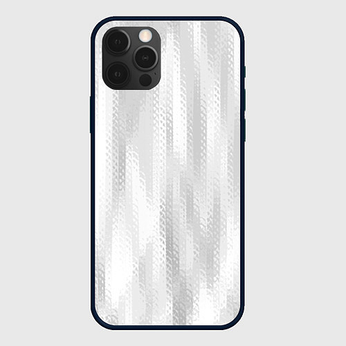 Чехол iPhone 12 Pro Светлый серый абстрактные полосы / 3D-Черный – фото 1