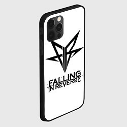 Чехол для iPhone 12 Pro Falling in Reverse band logo, цвет: 3D-черный — фото 2