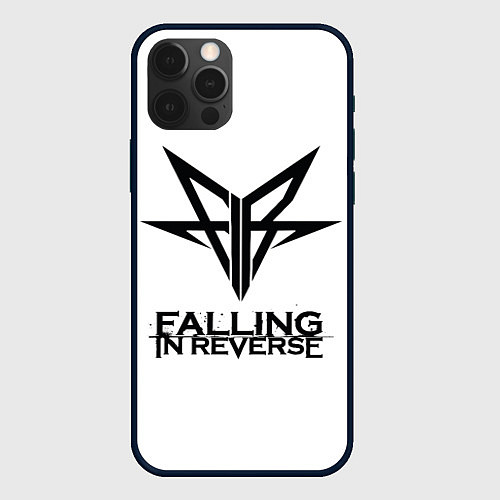Чехол iPhone 12 Pro Falling in Reverse band logo / 3D-Черный – фото 1