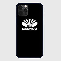 Чехол для iPhone 12 Pro Daewoo white logo, цвет: 3D-черный