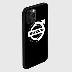 Чехол для iPhone 12 Pro Volvo white logo, цвет: 3D-черный — фото 2