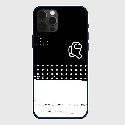 Чехол iPhone 12 Pro Among us геометрия / 3D-Черный – фото 1