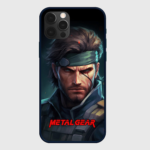 Чехол iPhone 12 Pro Веном Снейк из игры Metal gear / 3D-Черный – фото 1