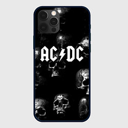 Чехол iPhone 12 Pro AC DC - черные черепа