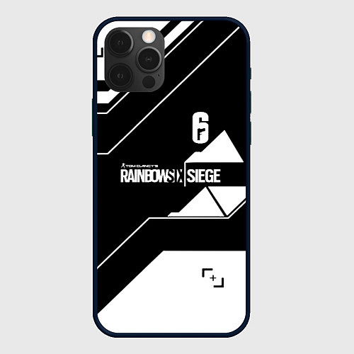 Чехол iPhone 12 Pro Rainbow six geometry / 3D-Черный – фото 1