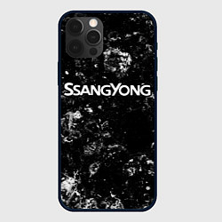 Чехол для iPhone 12 Pro SsangYong black ice, цвет: 3D-черный