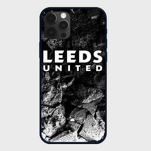 Чехол iPhone 12 Pro Leeds United black graphite / 3D-Черный – фото 1
