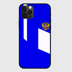 Чехол для iPhone 12 Pro Россия спортивный стиль, цвет: 3D-черный