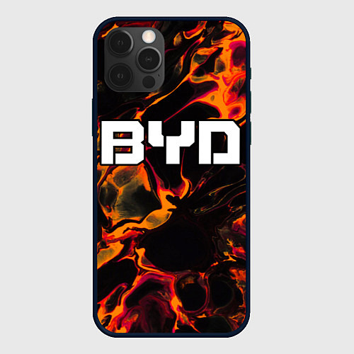 Чехол iPhone 12 Pro BYD red lava / 3D-Черный – фото 1