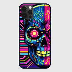 Чехол для iPhone 12 Pro Pop art skull - ai art, цвет: 3D-черный