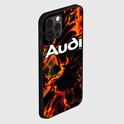 Чехол для iPhone 12 Pro Audi red lava, цвет: 3D-черный — фото 2