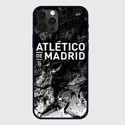 Чехол для iPhone 12 Pro Atletico Madrid black graphite, цвет: 3D-черный