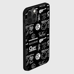 Чехол для iPhone 12 Pro Rock band pattern, цвет: 3D-черный — фото 2