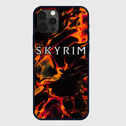 Чехол iPhone 12 Pro Skyrim red lava