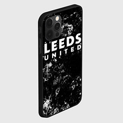 Чехол для iPhone 12 Pro Leeds United black ice, цвет: 3D-черный — фото 2